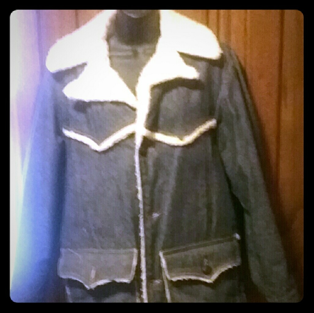 Roebuck Denim Sherpa Western Jacket 38 T